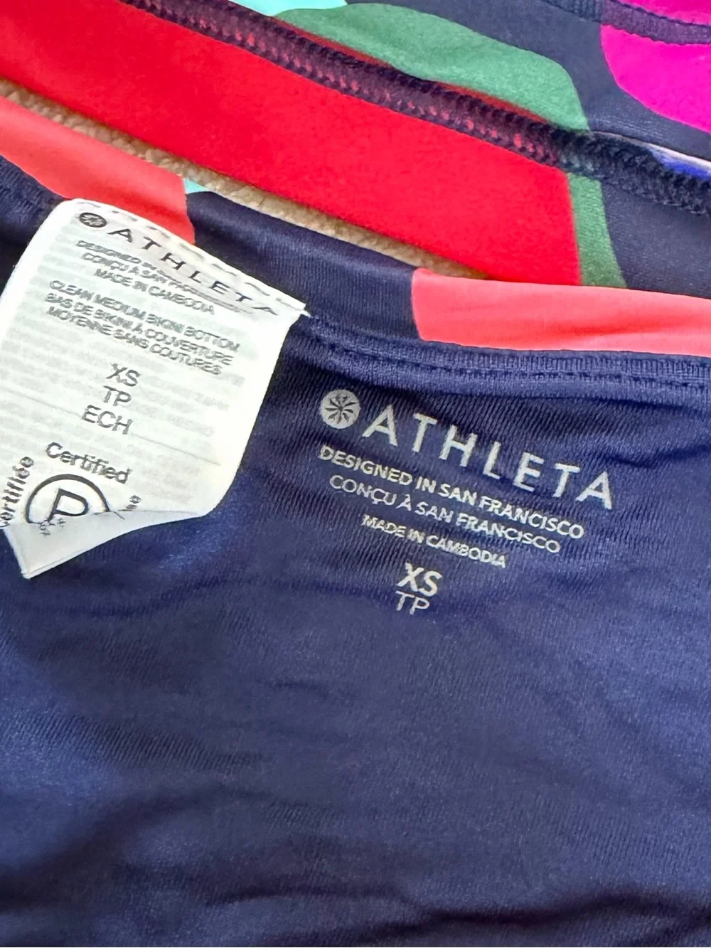 Athleta Matching Triangle Tankini & Bottom Set Small Top & D-DD XS Bottom